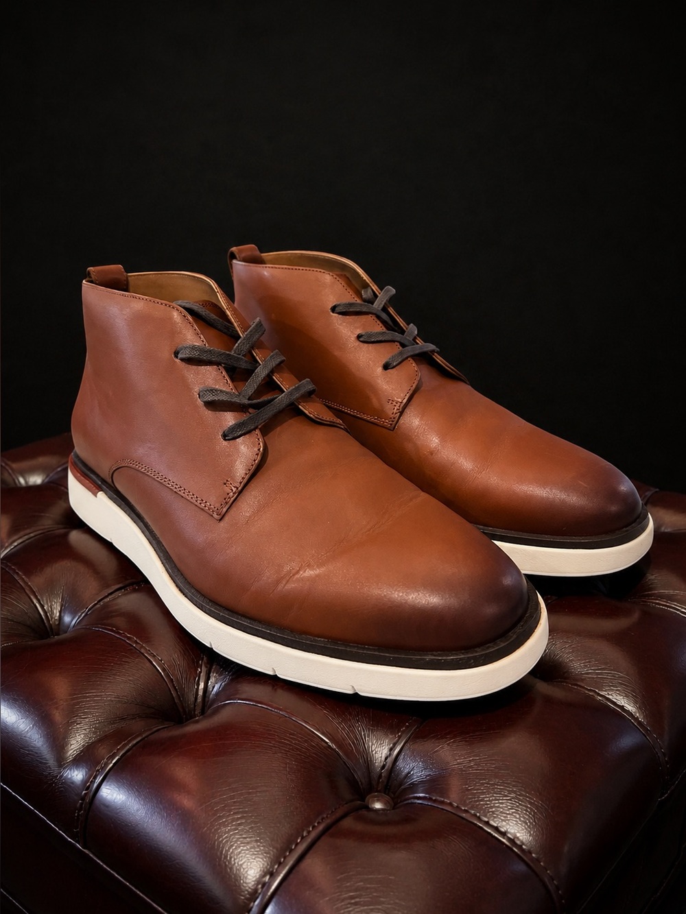 Allen Edmonds Carson Chukka Boots Men’s 10.5 Brown Leather Dress Casual USA